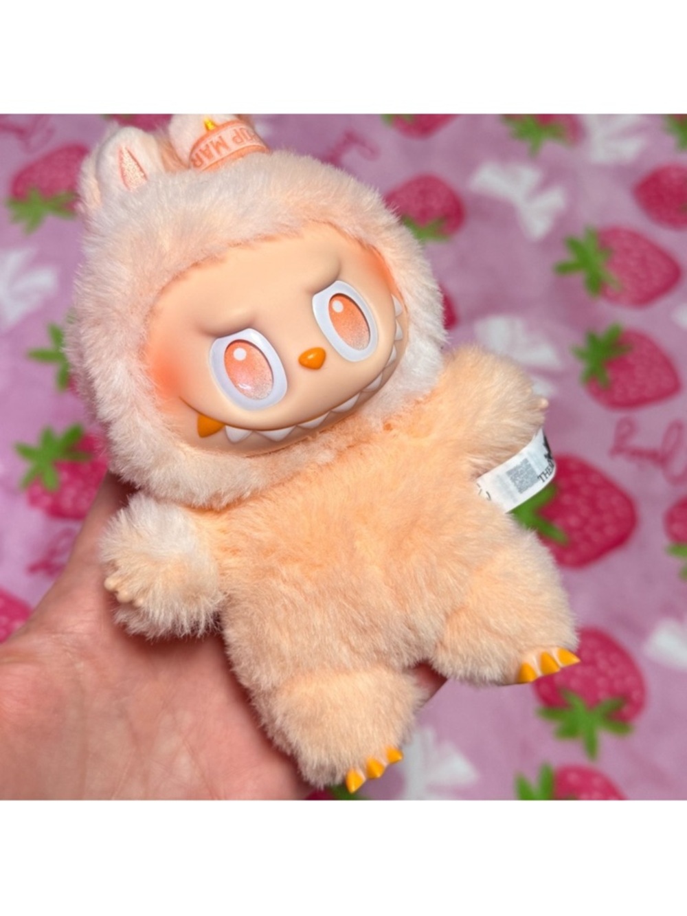 Pop Mart Labubu Big Into Energy Peach Plush Keychain Like New Bag Charm